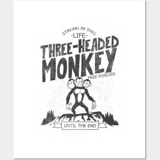 The three-headed monkey Posters and Art